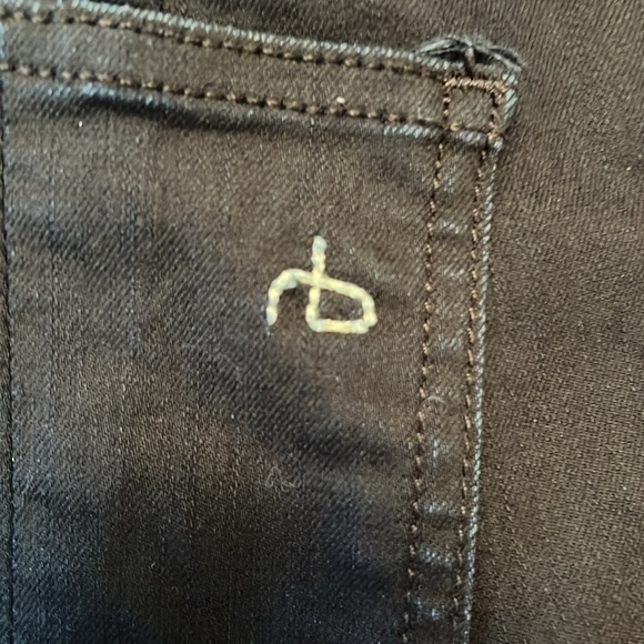 Rag & Bone Size 26 Pre-Owned Black Skinny Stretch Jeans Leg Zipper (0360) - Picture 11 of 11